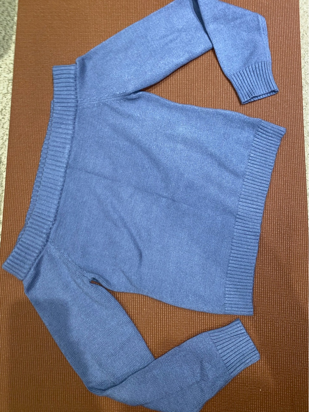 Edikted Periwinkle Off-Shoulder Knit Sweater